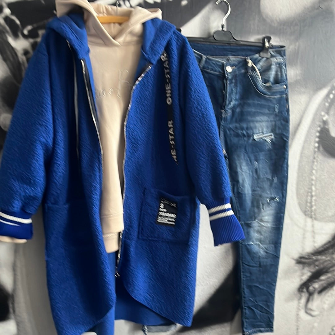 Jacke, Mantel, mit Bündchen