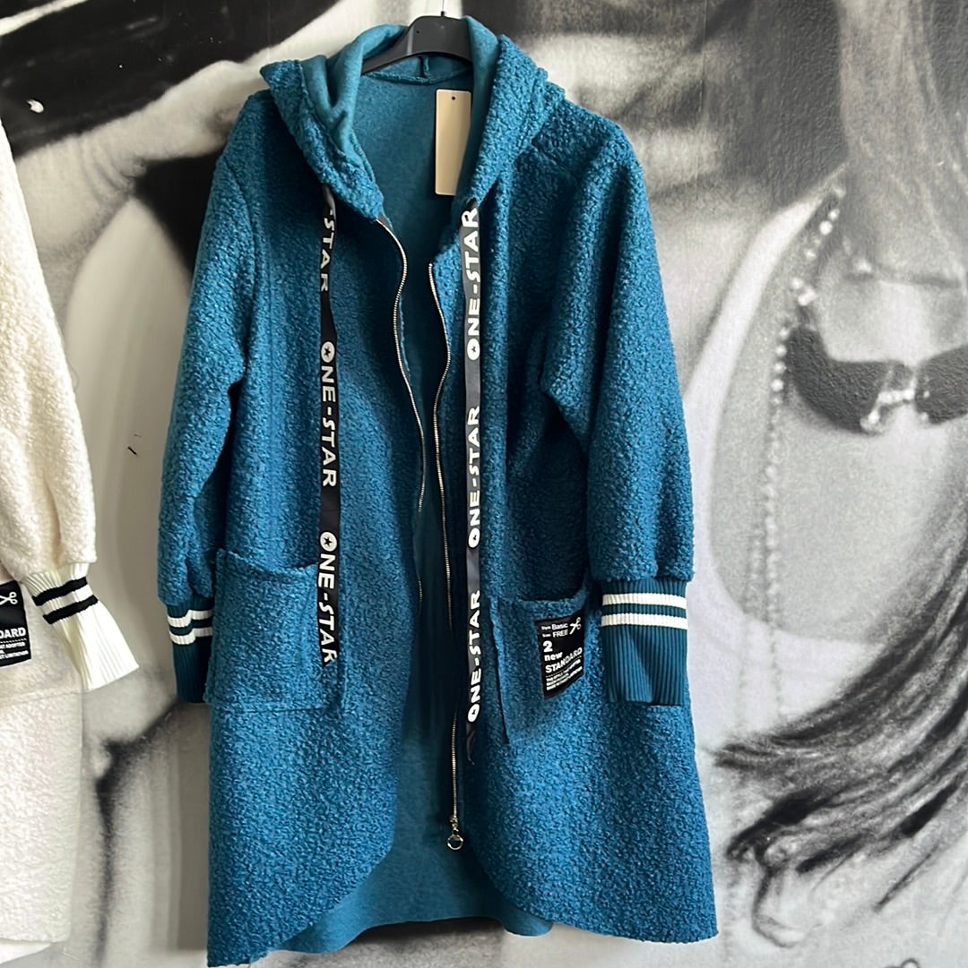 Jacke, Mantel, mit Bündchen