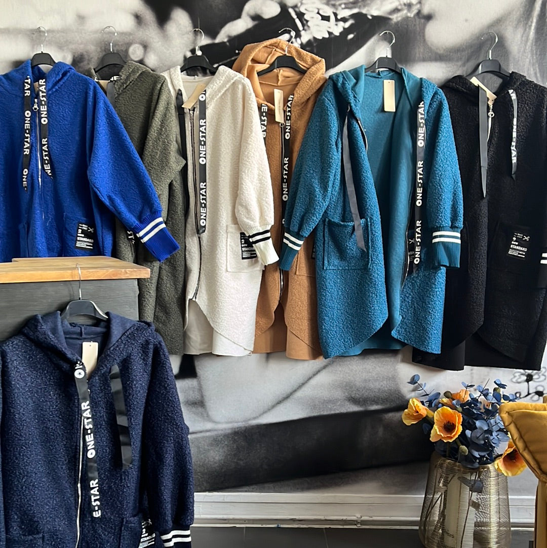 Jacke, Mantel, mit Bündchen