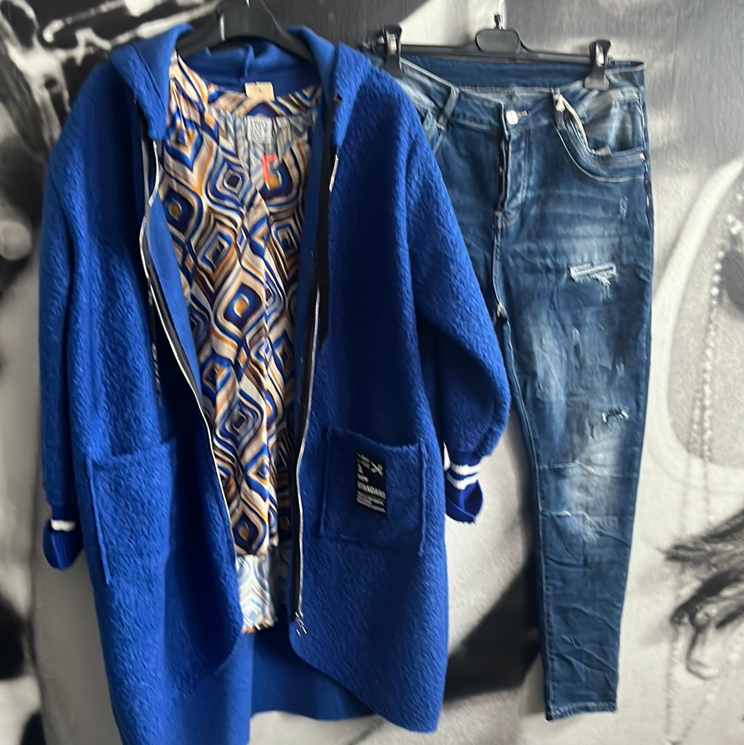 Jacke, Mantel, mit Bündchen