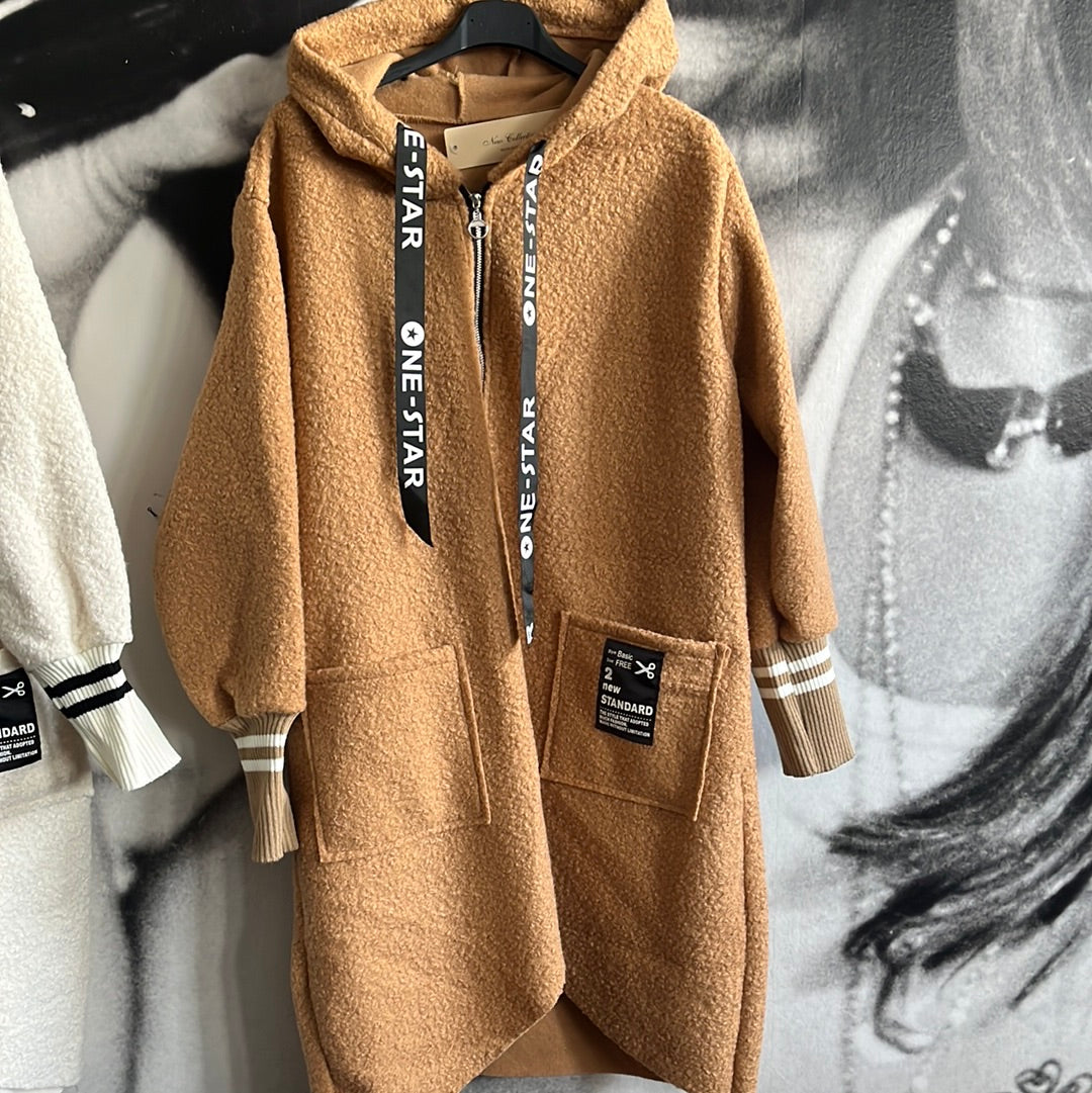 Jacke, Mantel, mit Bündchen