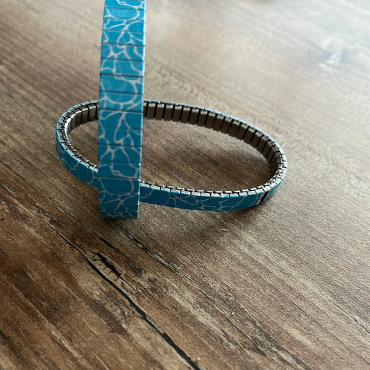 Armband , Türkis , 10 mm, Banded