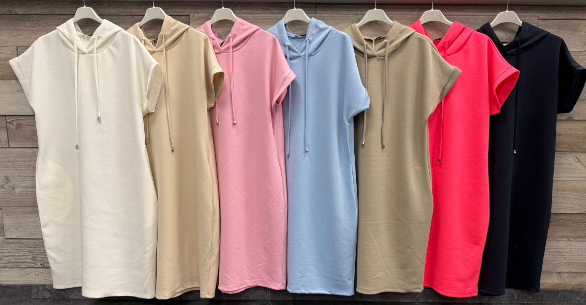 Shirtkleid, mit Kapuze
