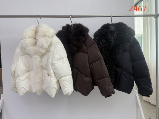 Steppjacke , mit Fell , Mara