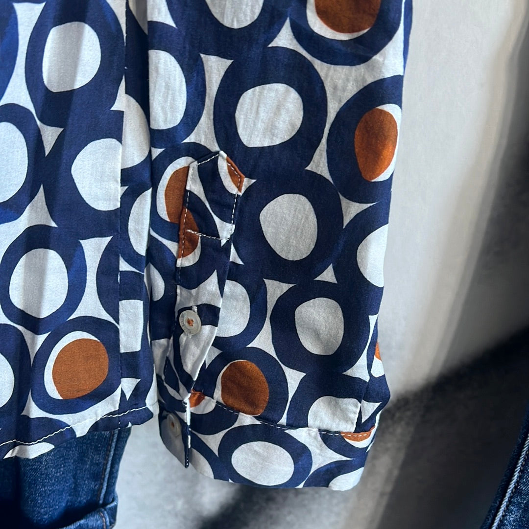 Bluse , Dots /Navy/ Brown/ Emily van den Bergh