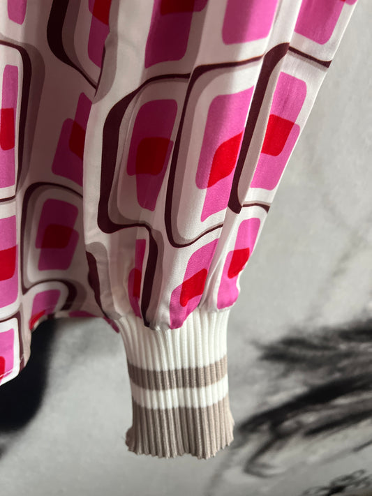 Bluse ,Pink/Rot geometric ,Emily van den Bergh