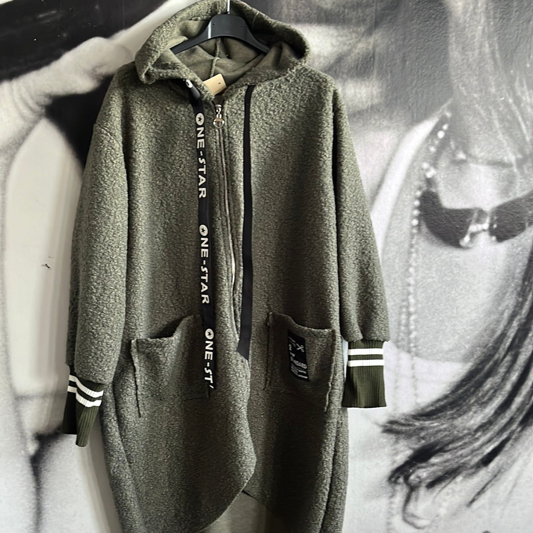 Jacke, Mantel, mit Bündchen