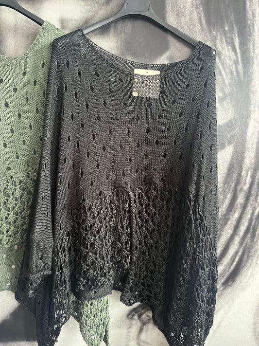 Pullover, diagonal , gestrickt