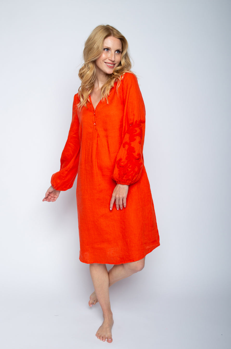 Kleid, Fire Orange, Emily van den Bergh