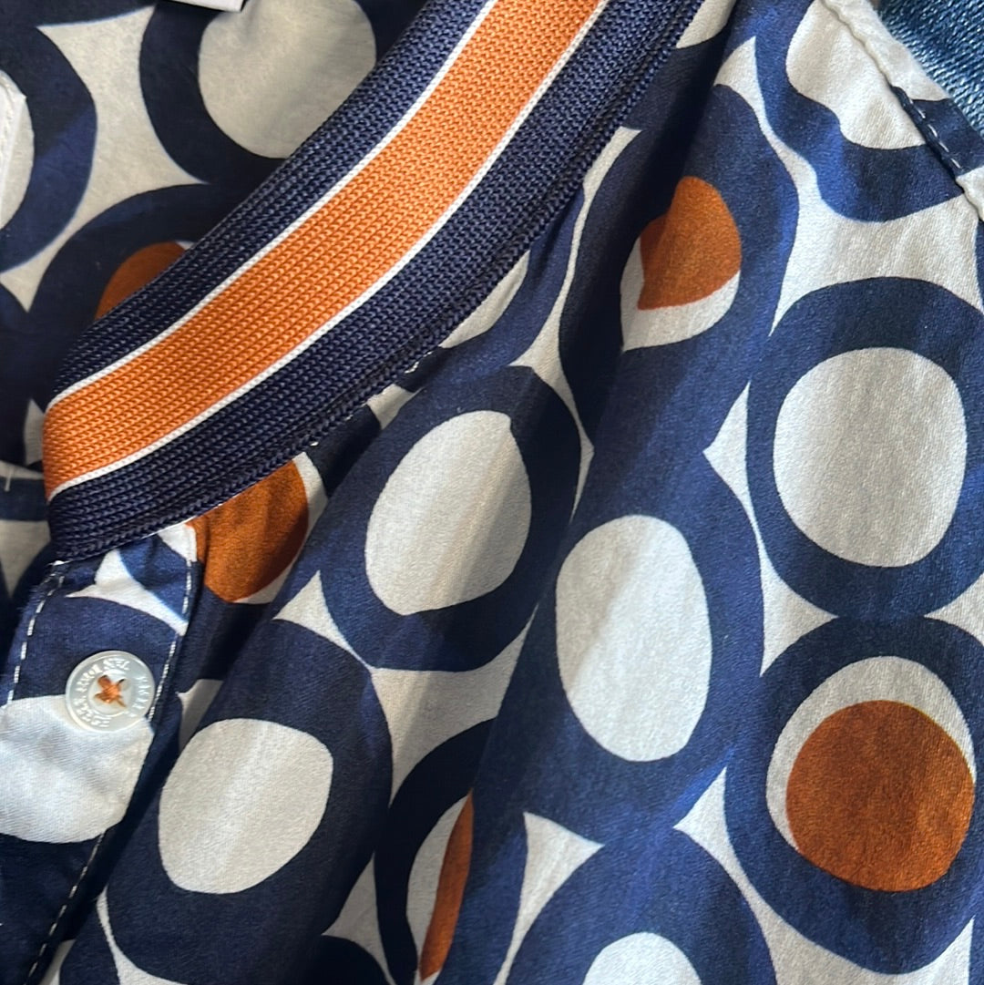 Bluse , Dots /Navy/ Brown/ Emily van den Bergh