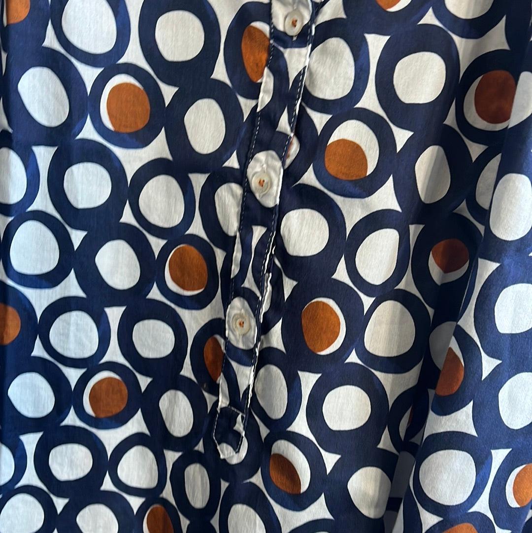 Bluse , Dots /Navy/ Brown/ Emily van den Bergh