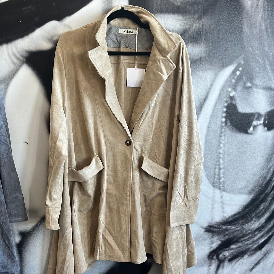 Jacke , Mantel, Waschleder Optik