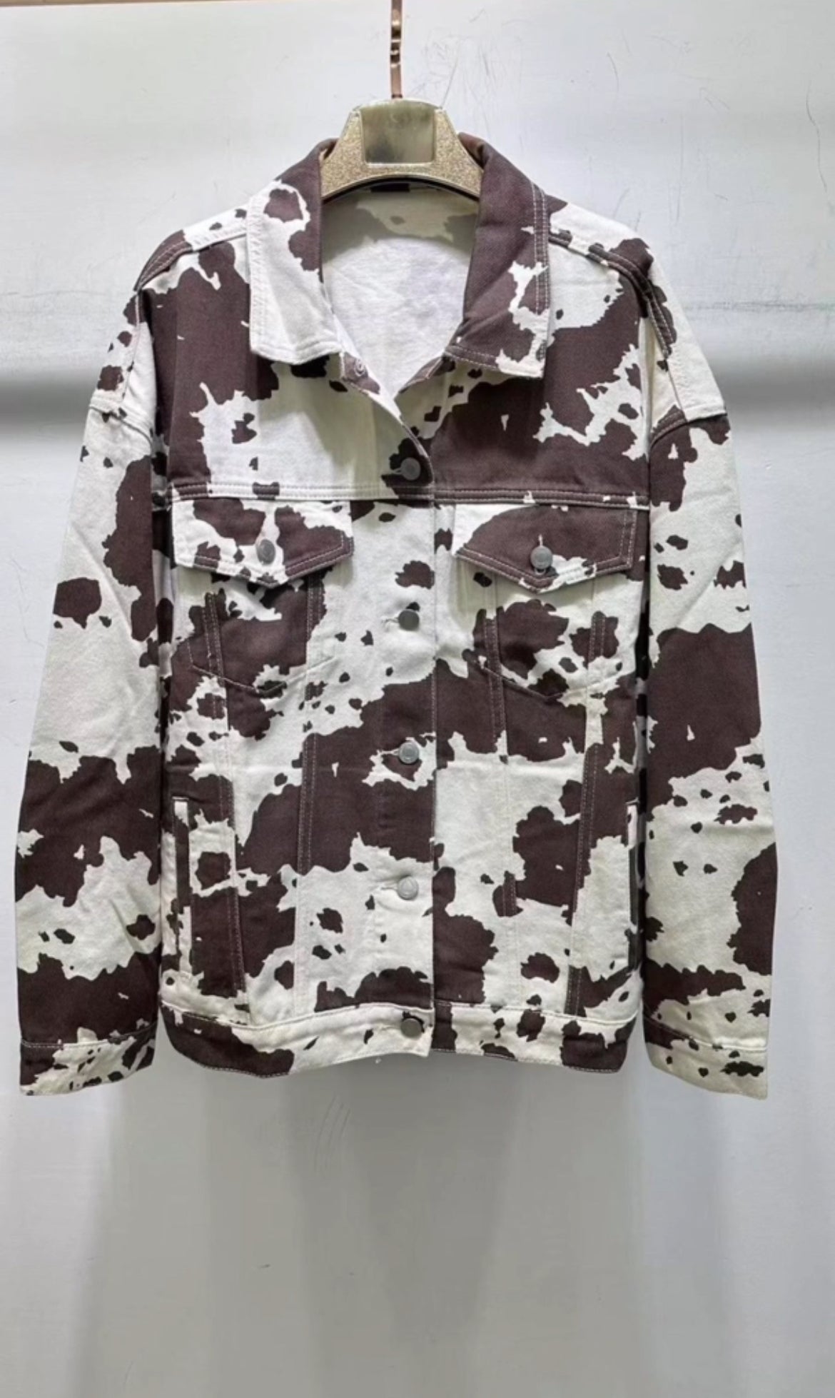 Jeansjacke , Kuhprint