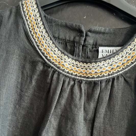 Kleid, uni, ohne Arm, Emily van den Bergh