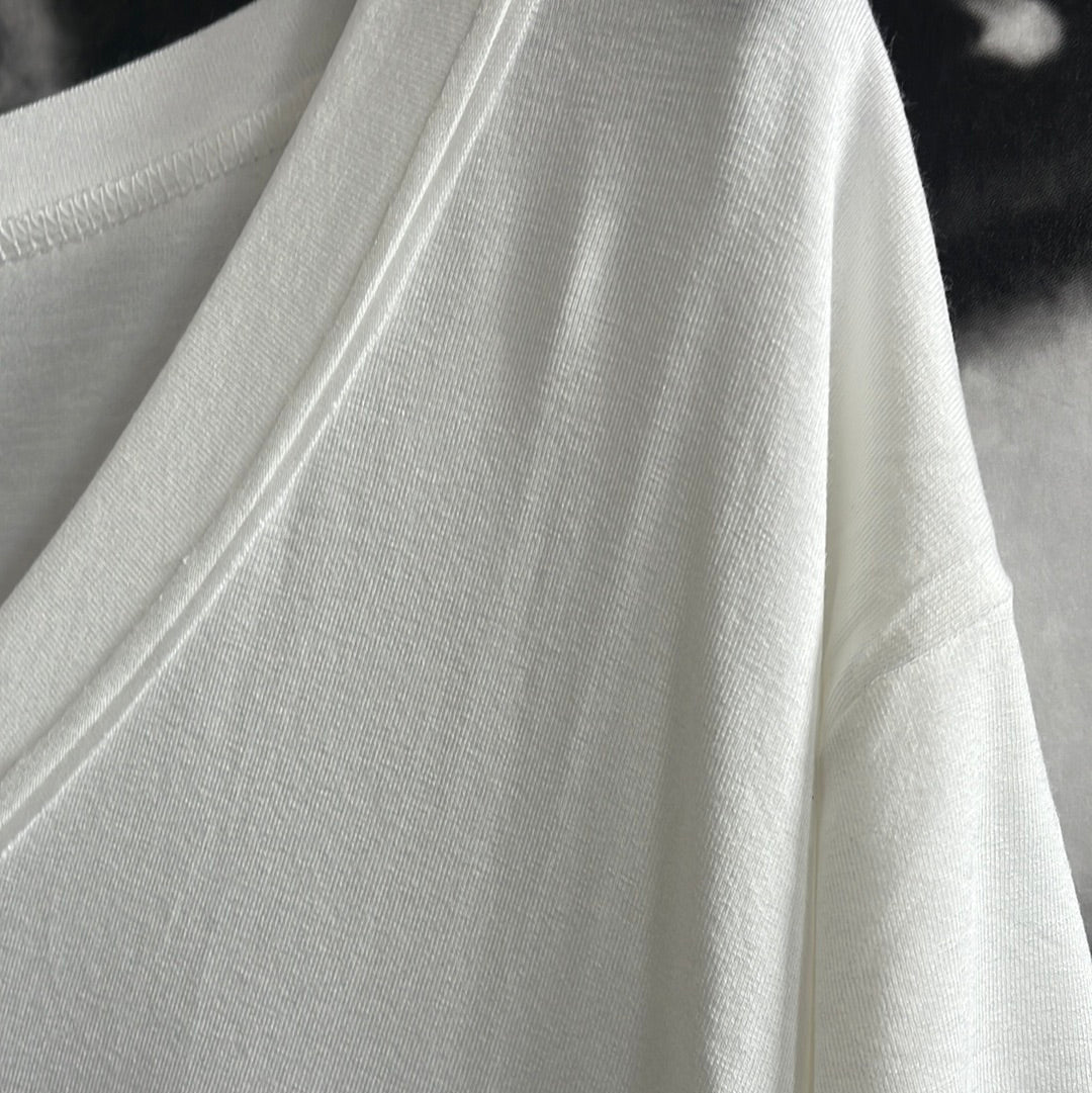 T - Shirt, Uni , V Ausschnitt