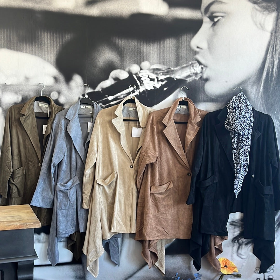 Jacke , Mantel, Waschleder Optik