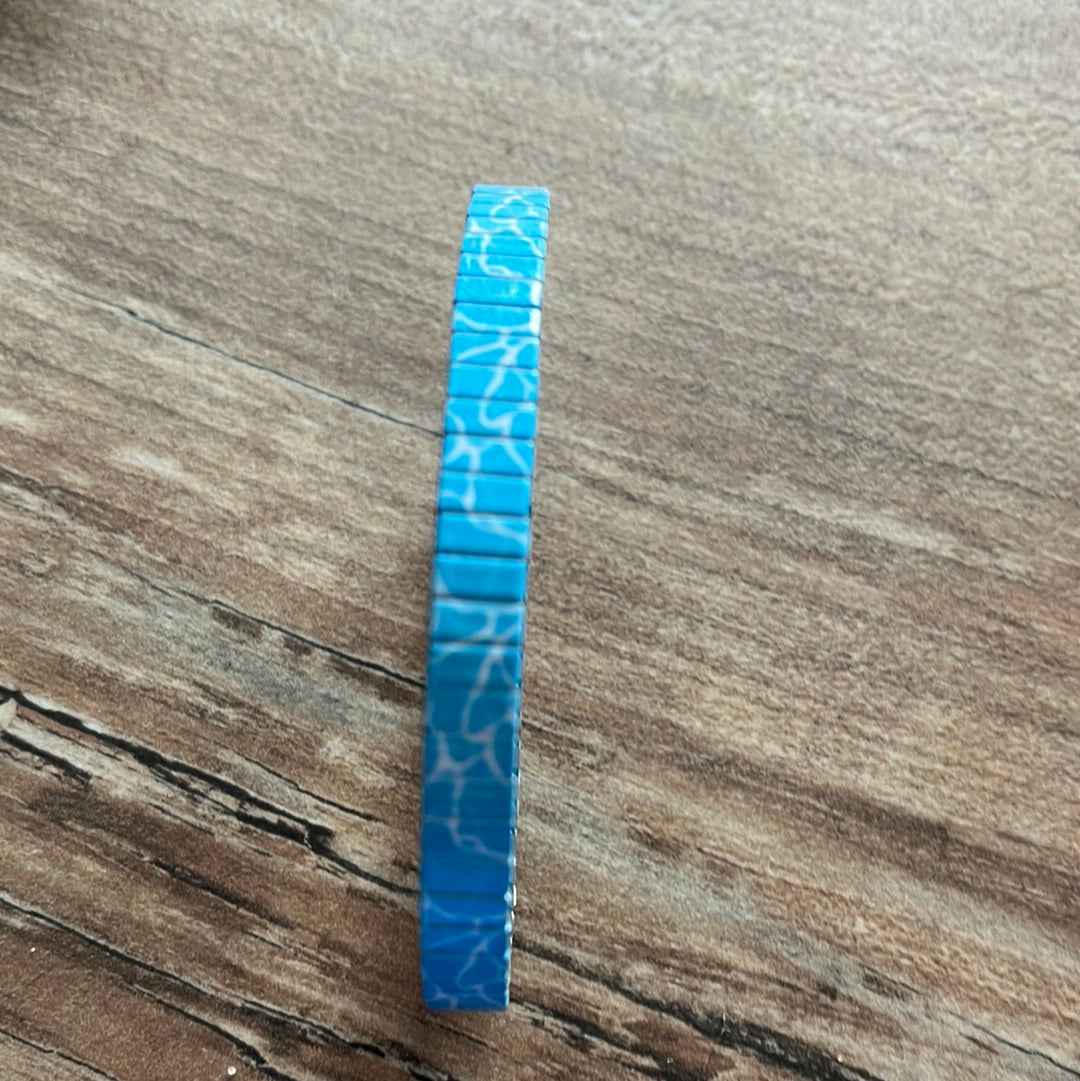 Armband , Türkis schmal , 6 mm, Banded