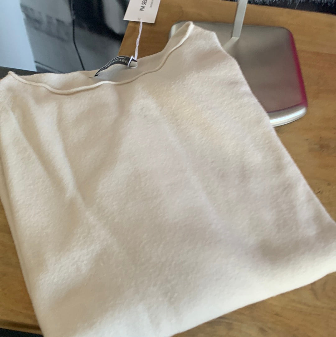 Shirt , Feinstrick, uni, mit Rundhals Ausschnitt