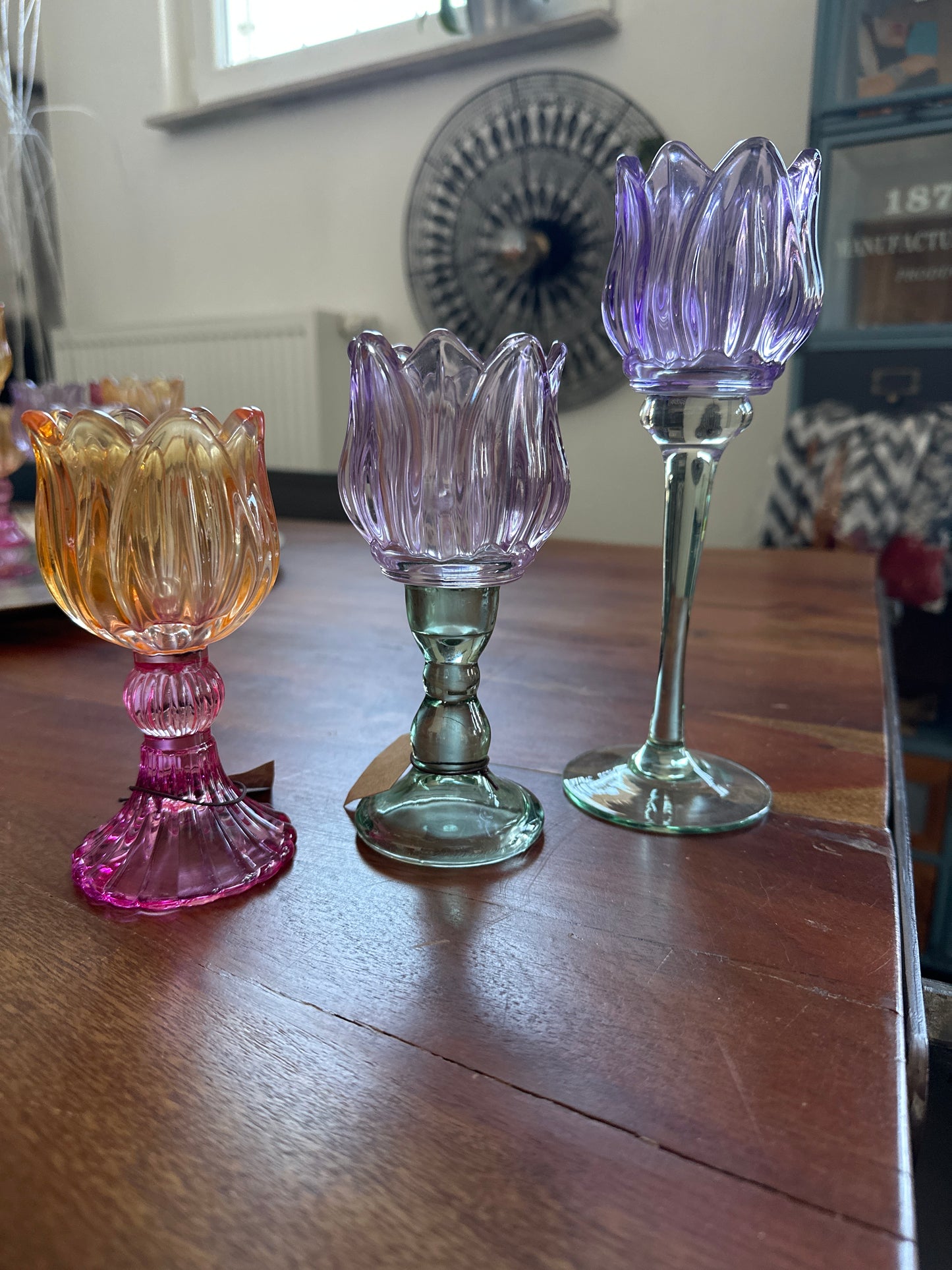 Windlicht Glas, Tulpe
