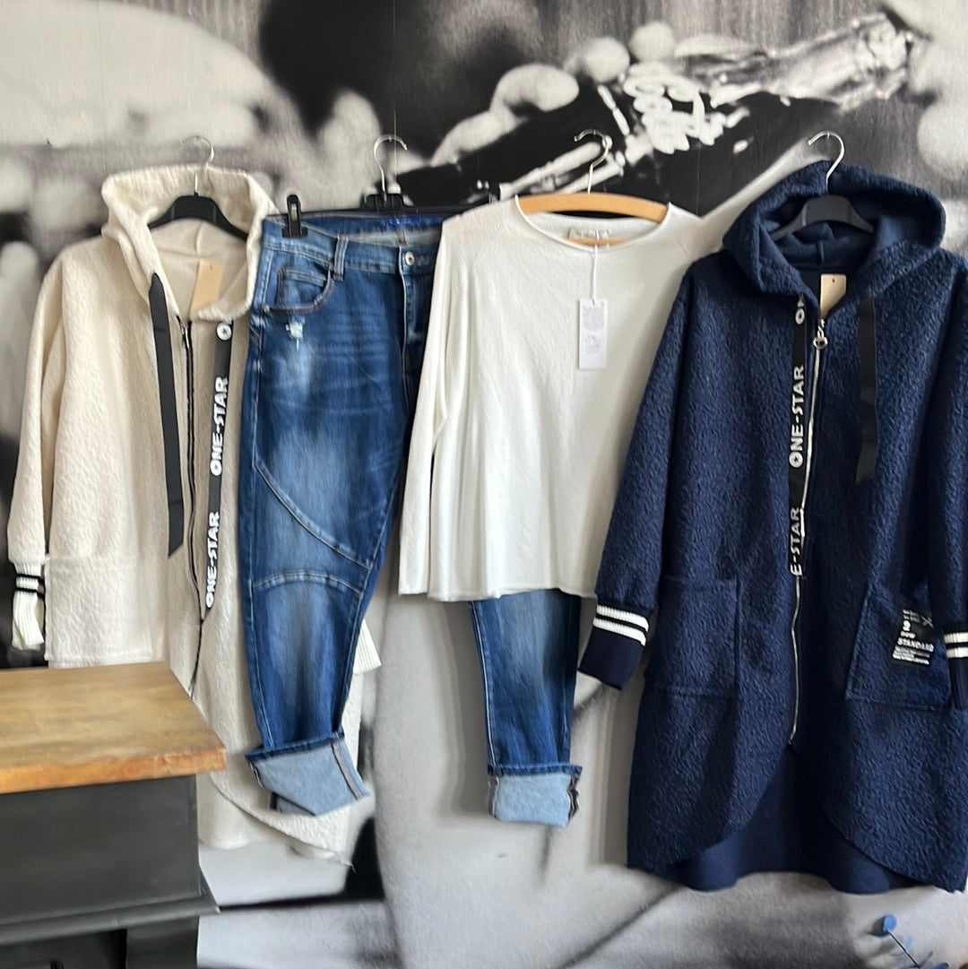 Jacke, Mantel, mit Bündchen
