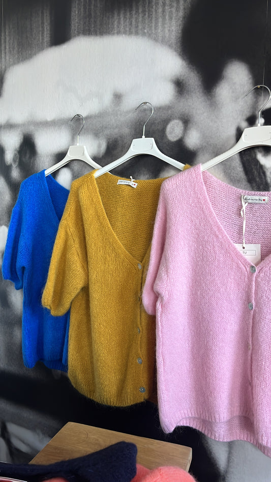 Strickjacke kurz, halbarm