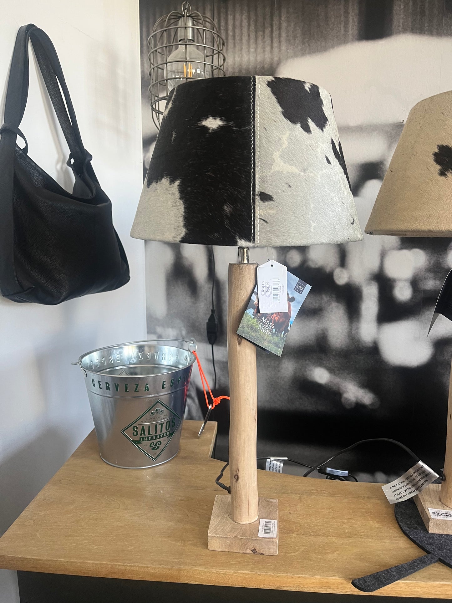 Lampenschirm Kuhfell gemustert, 30 cm ( ohne Ständer )