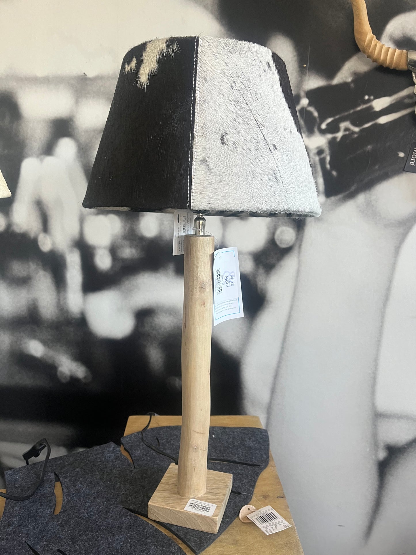 Lampenschirm Kuhfell gemustert, 30 cm ( ohne Ständer )