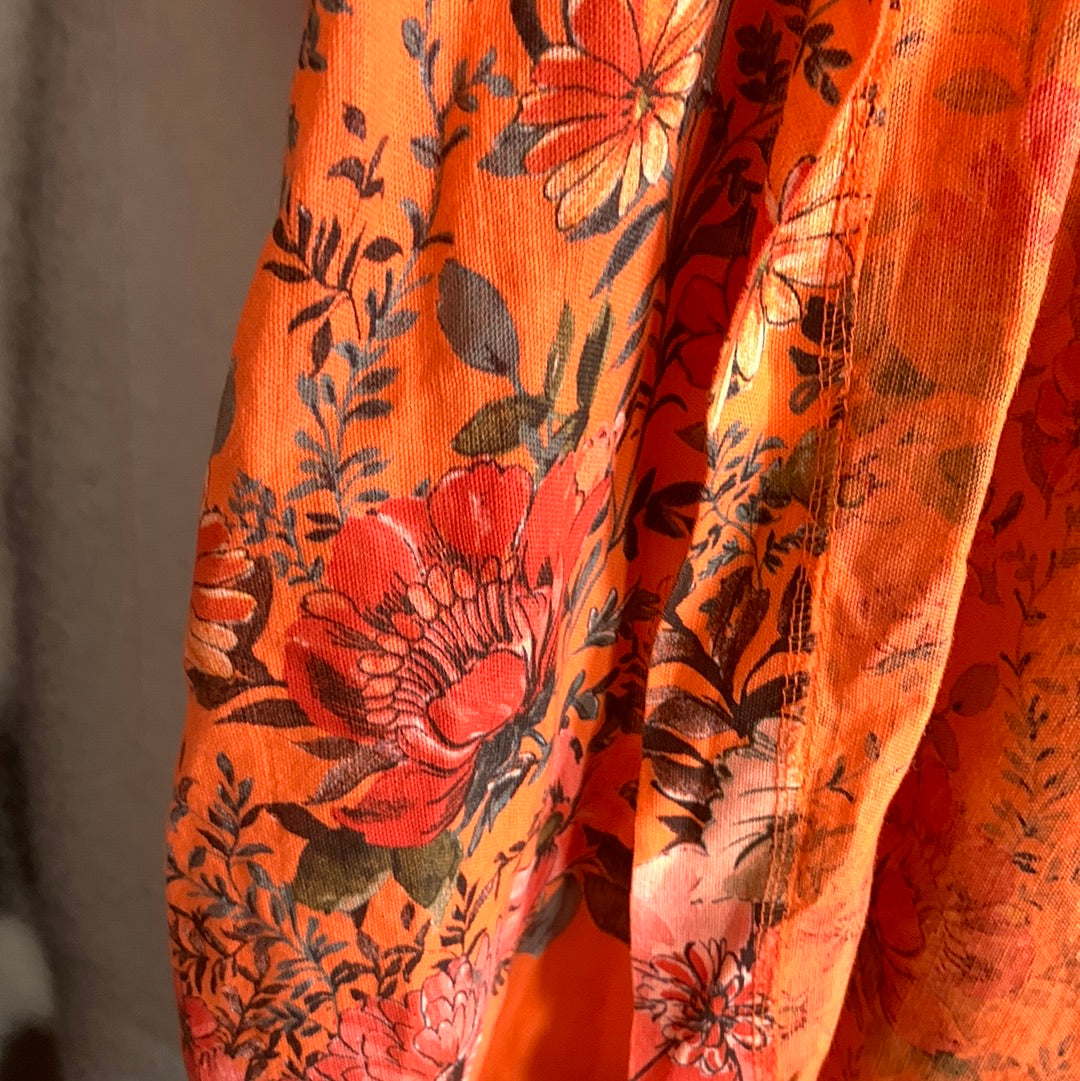Jacke, Leinen, Flower, BIG
