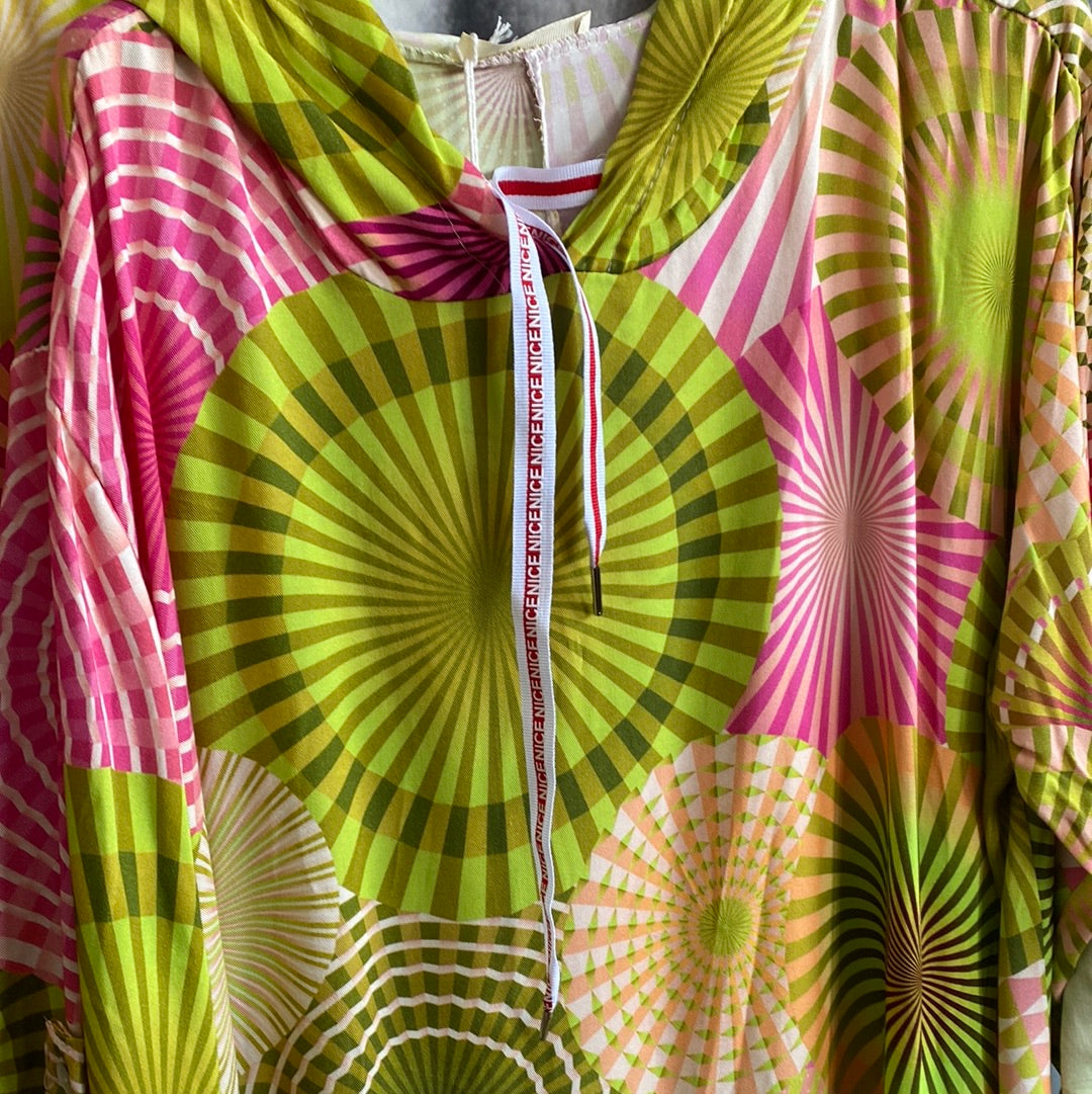 Shirt, Bluse mit Kapuze , Leinen