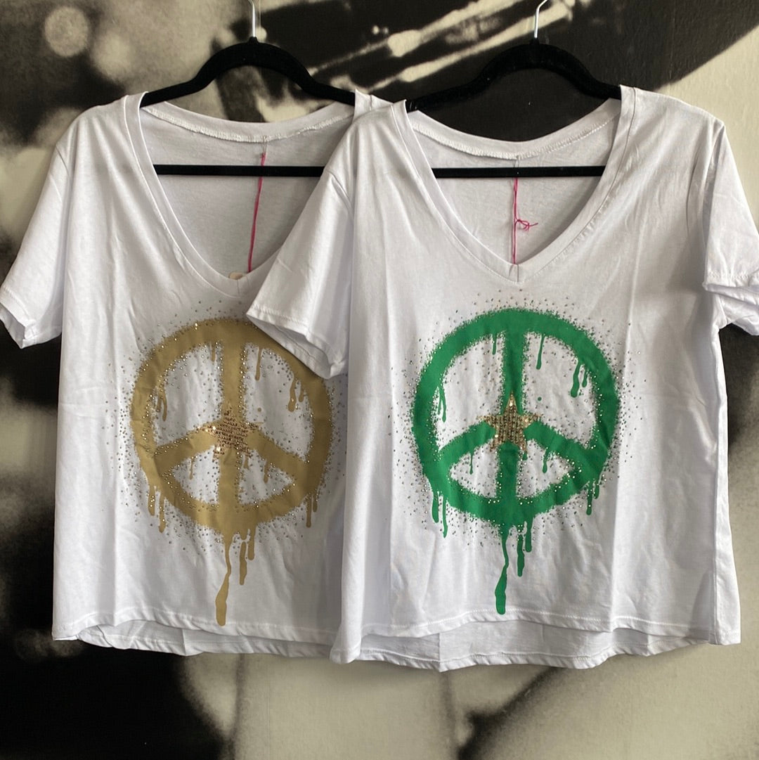 T - Shirt, Peace mit Stern