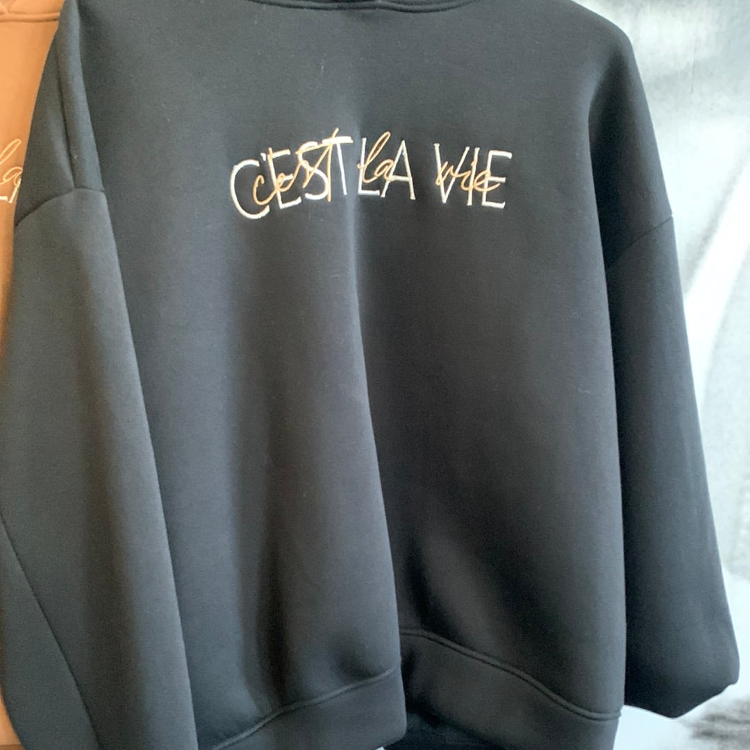 Hoodie, Sweat - Shirt , C‘est la vie, uni