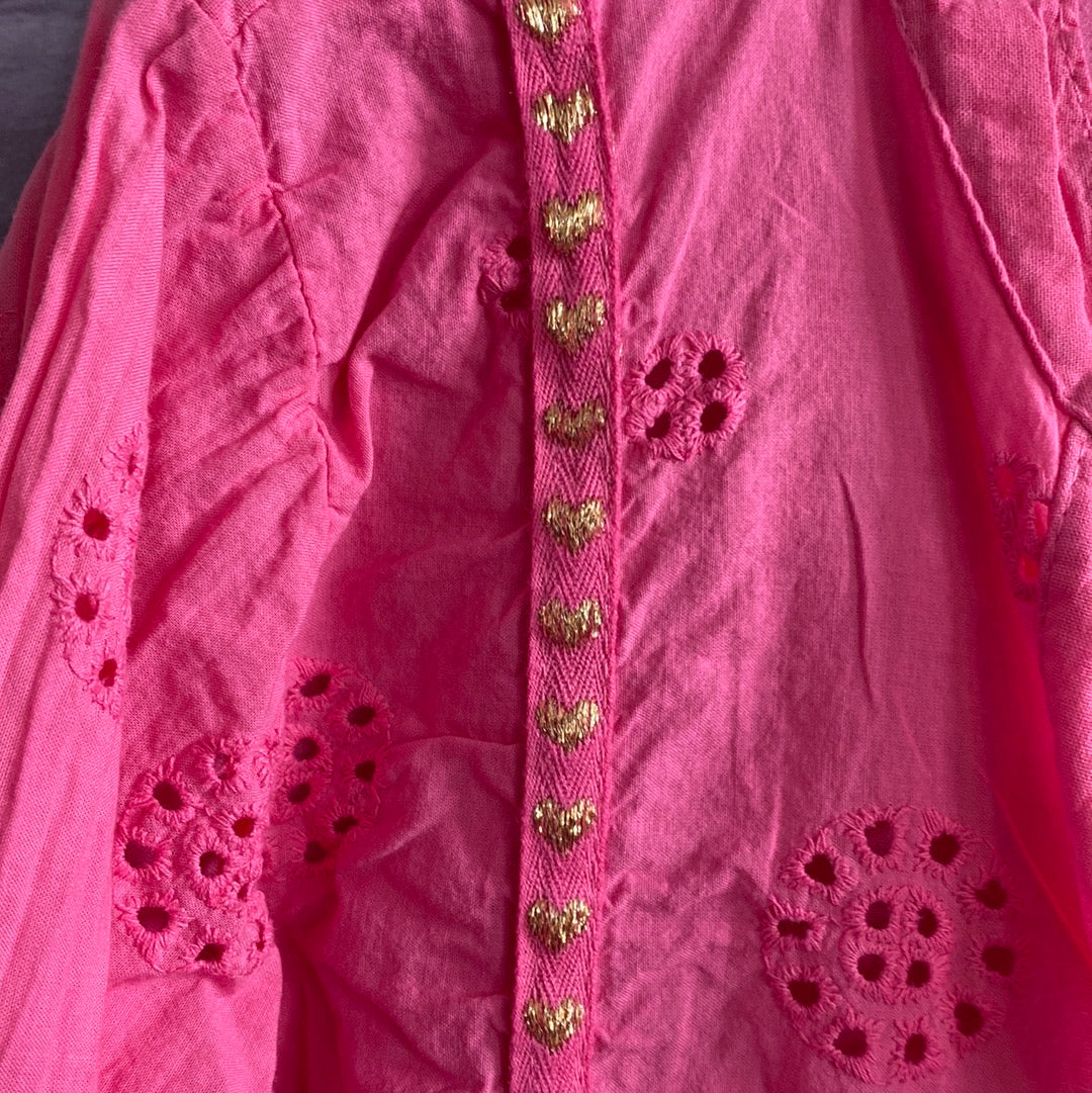 Kleid , Kleidchen, Tunika mit Lochmuster