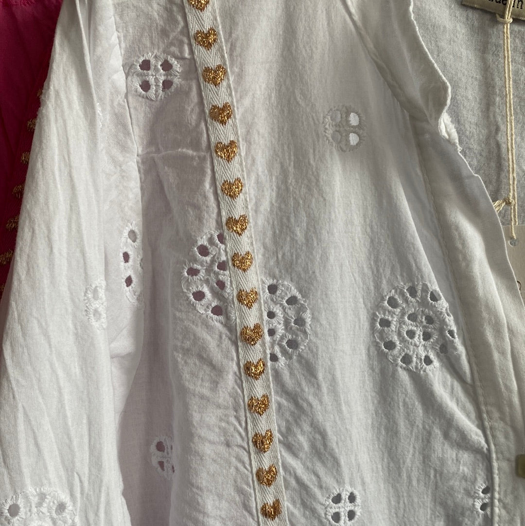 Kleid , Kleidchen, Tunika mit Lochmuster