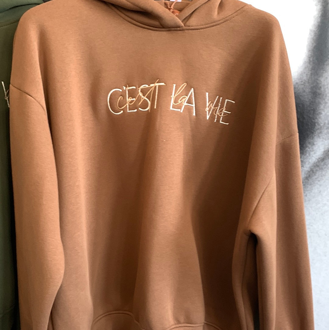 Hoodie, Sweat - Shirt , C‘est la vie, uni