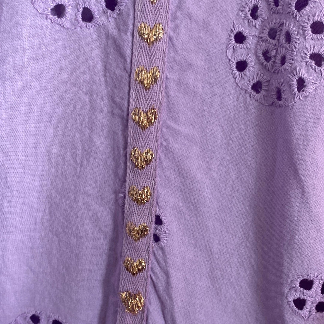 Kleid , Kleidchen, Tunika mit Lochmuster