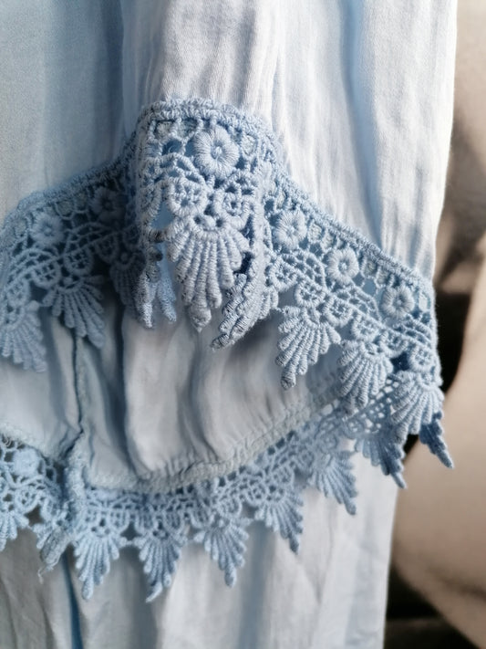 Tunika /Shirt mit Glitzer und Spitze