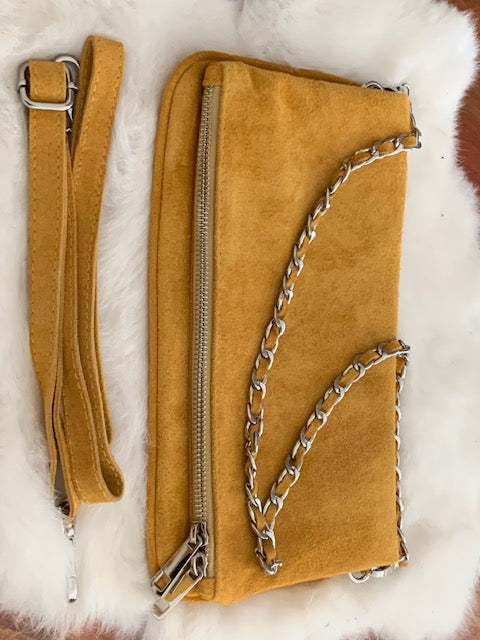 Tasche / ( wandelbar ) Wildleder