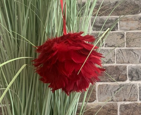 Kugel ( Feder ) burgunderfarbig