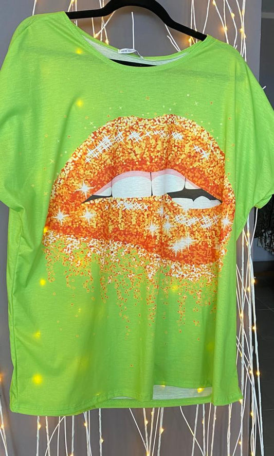 T -Shirt, Kuss , Mund