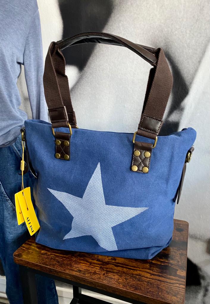 Tasche , Canvas mit Stern