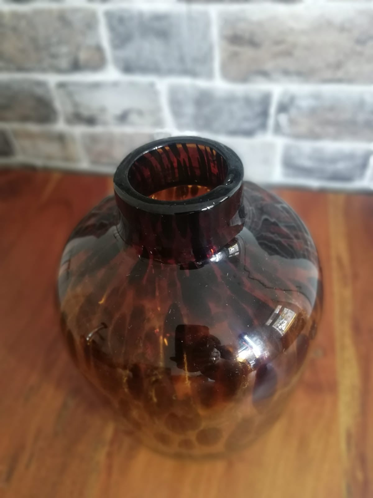 Vase braun /schwarz gesprenkelt