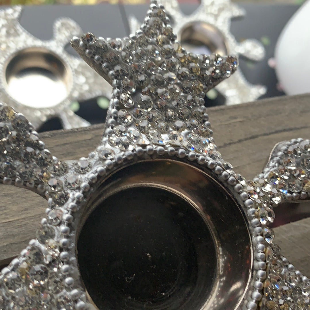 Teelichthalter , Strasssteine