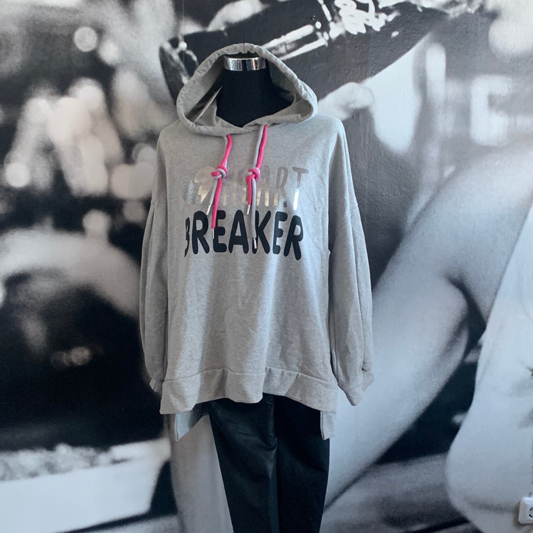Shirt, Hoodie mit Kapuze, „Heart Breaker“