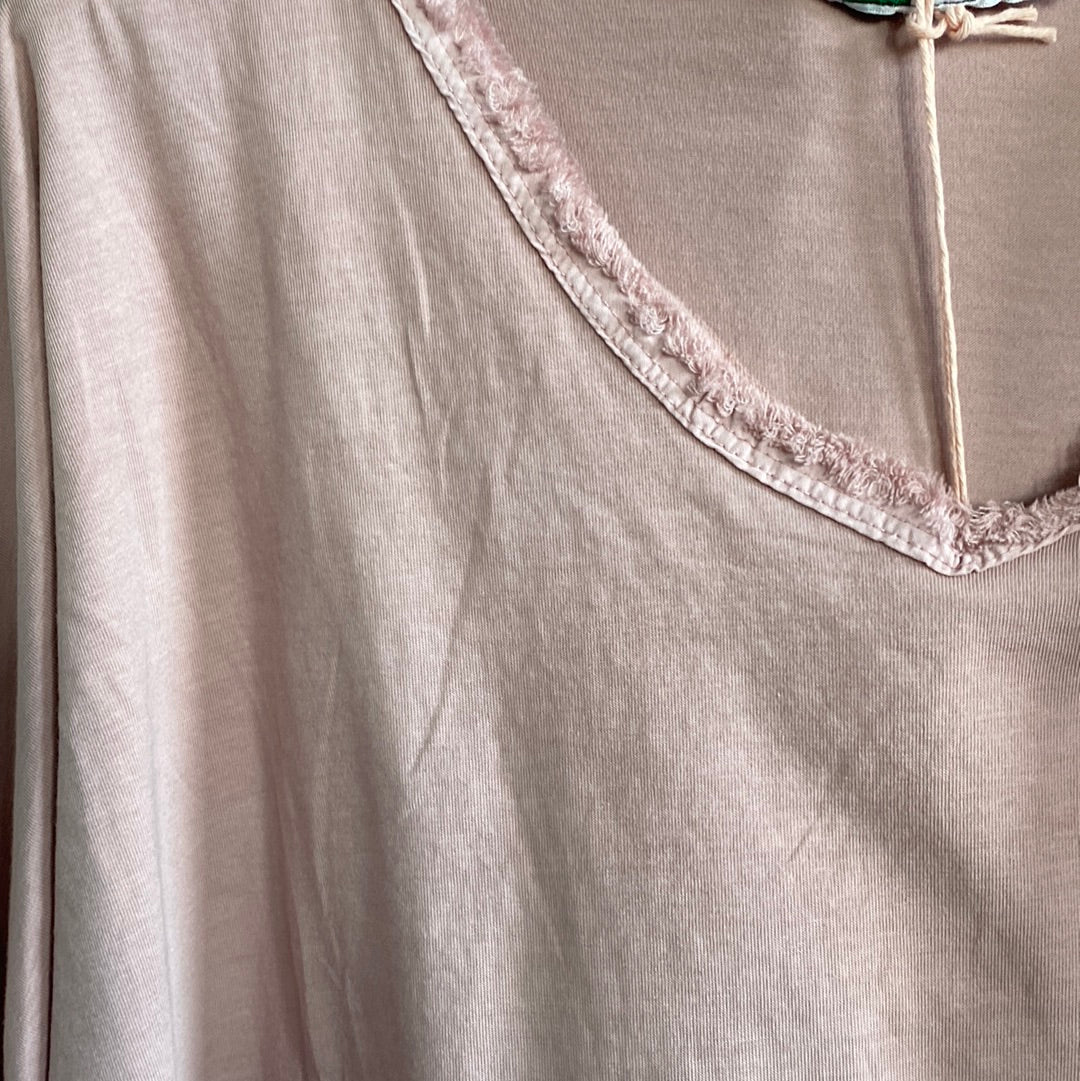 T - Shirt, Langarm ,Fransen