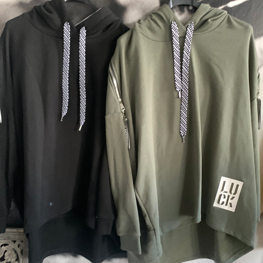 Hoodie, White, Shirt „mit Kapuze “ uni BiG