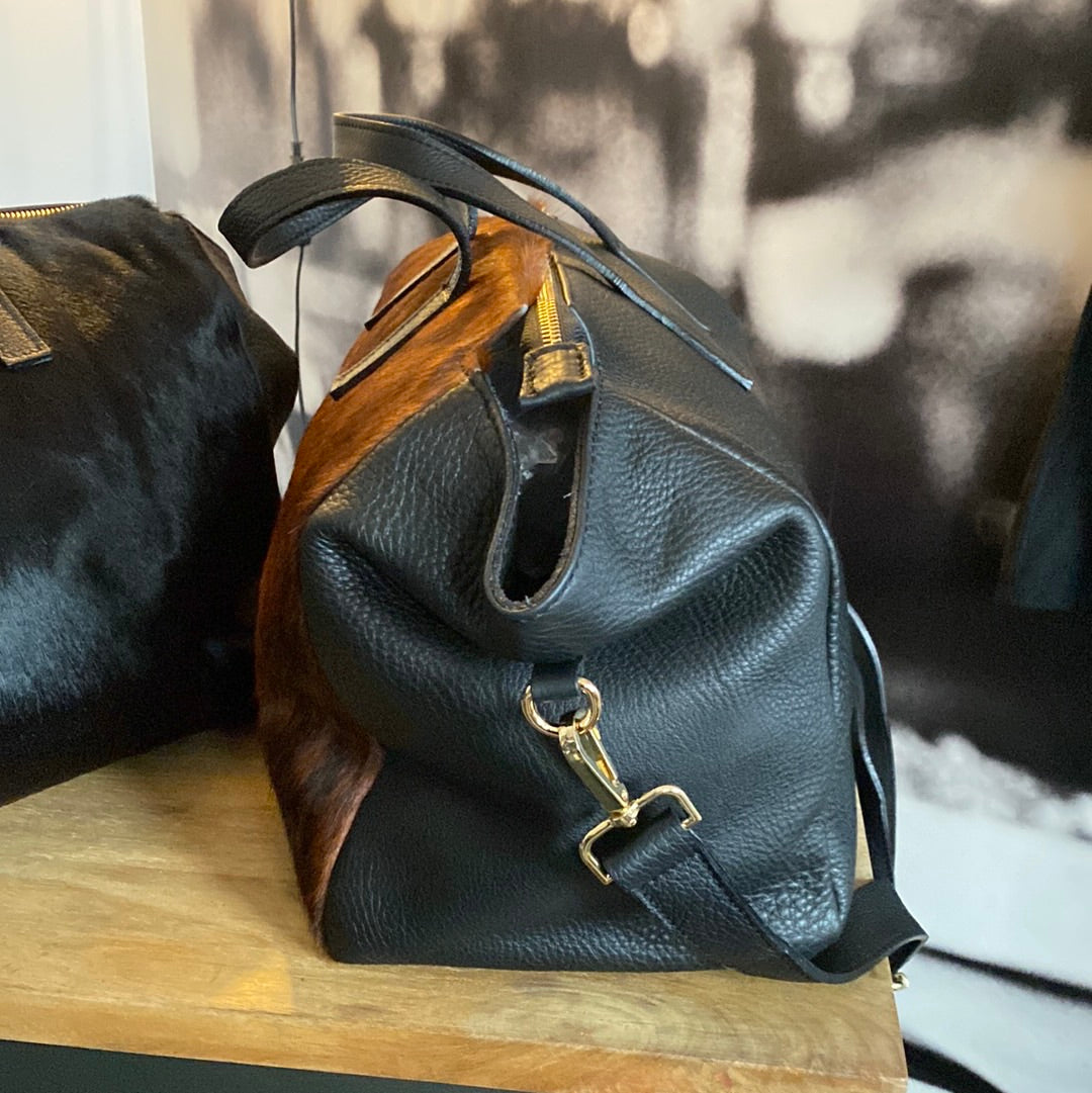Tasche mit Kuhfell