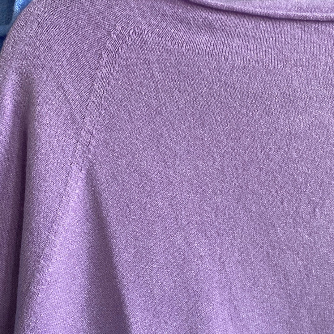 Shirt , Feinstrick, uni, mit Rundhals Ausschnitt