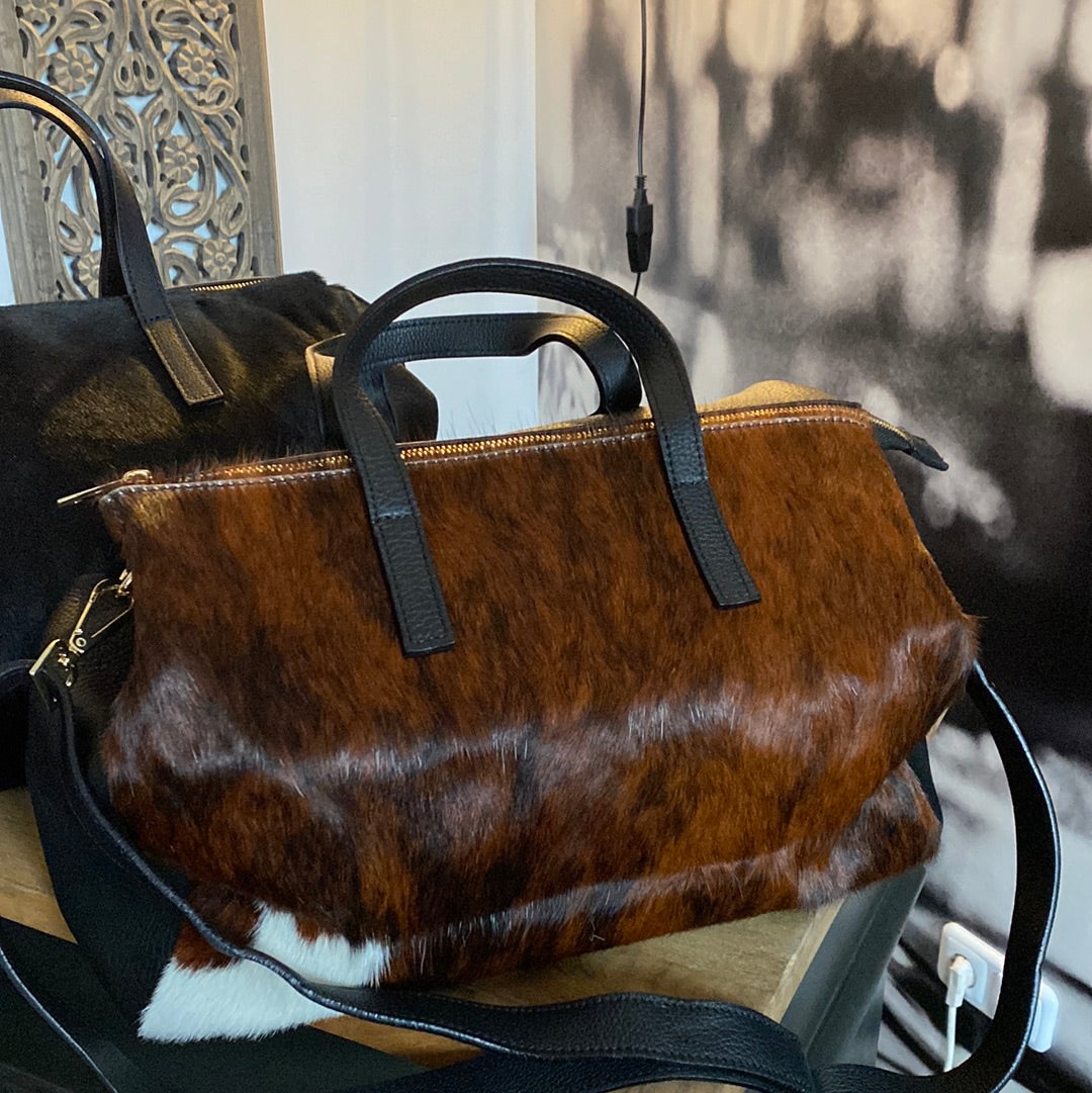 Tasche mit Kuhfell