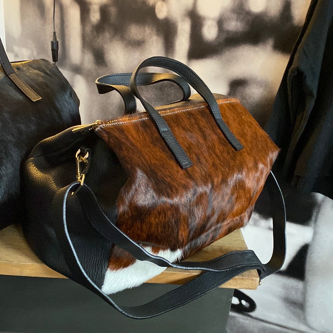 Tasche mit Kuhfell
