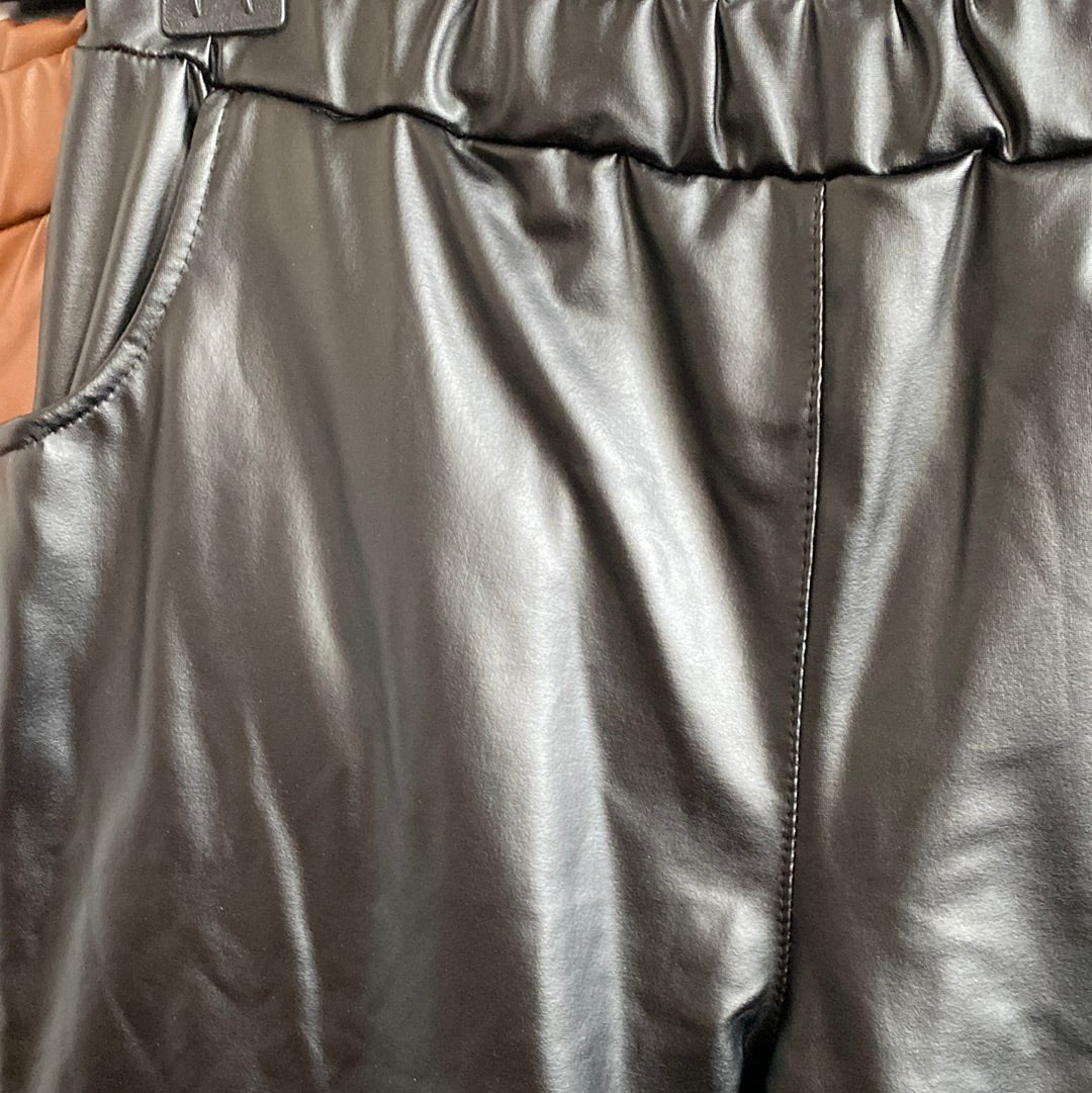 Schlupfhose, Lederoptik,Big Size, Hose